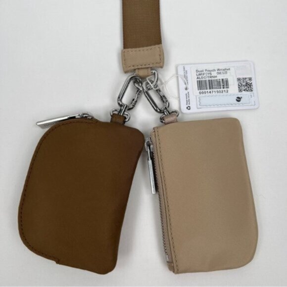 RARE! NWT Lululemon Dual Pouch Wristlet *Unisex - Allspice/Trench - Picture 4 of 11
